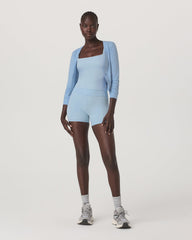 Long Sleeve Pose Mini Cardigan Women's Crystal Blue Top | Vuori online
