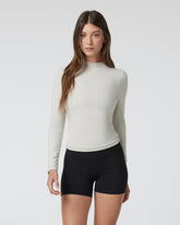 Vuori AllTheFeels Long Sleeve Mock Ecru | Vuori discount