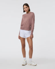 Daydream Crew Sedona Brown Heather Long Sleeve Top | Vuori sale