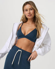Halo Triangle Bra Blue Coast Heather Low-Support Bra | Vuori shop