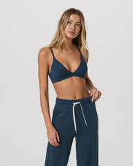 Halo Triangle Bra Blue Coast Heather Low-Support Bra | Vuori shop