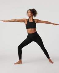 Elevation Racer Bra Black Racerback Sports Bra | Vuori online