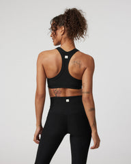 Elevation Racer Bra Black Racerback Sports Bra | Vuori online