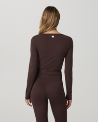 Vuori AllTheForm™ Wrap Top Women's French Roast Wrap Top | Vuori online