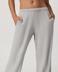 Waffle Wideleg Pant Women's Light Grey Waffle Knit Pants | Vuori for sale