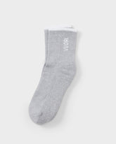 Half Crew Gripper Sock Light Heather Grey Grip | Vuori shop