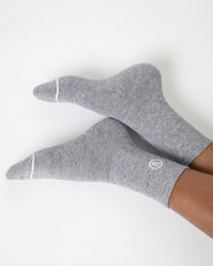 Half Crew Sock 2.0 Light Heather Grey Performance Socks | Vuori for sale