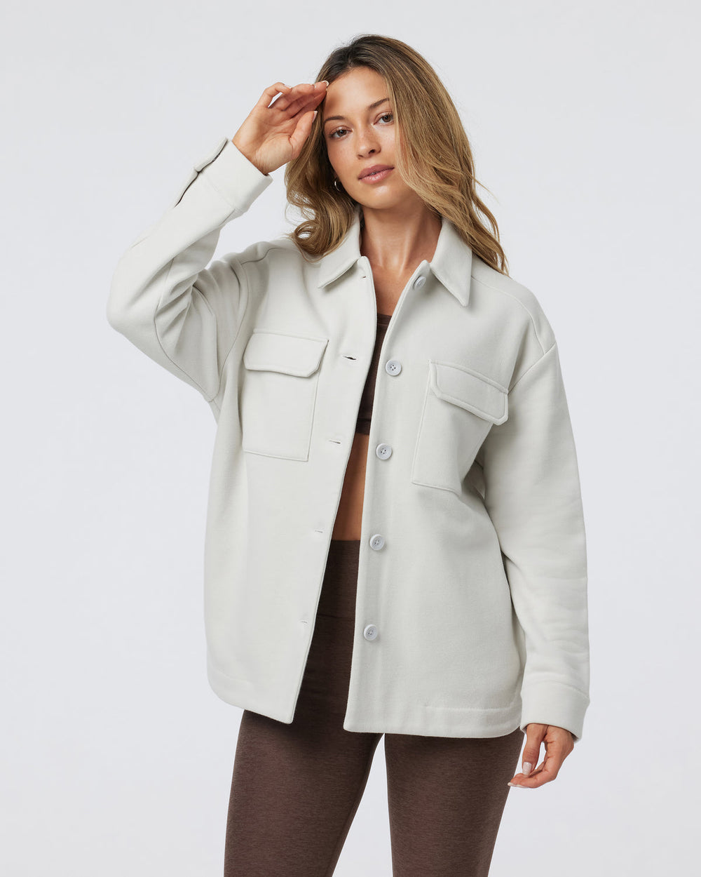Restore Shirt Jacket Salt French Terry Shirt | Vuori sale