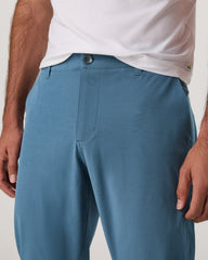 Aim Pant Men's Pool Blue Athletic Slim Fit 30" Inseam | Vuori outlet