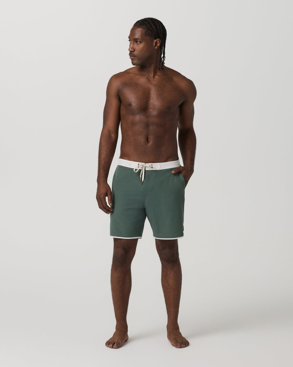 Men's Cruise Boardshort 7" Agate Green Linen Texture | Vuori discount