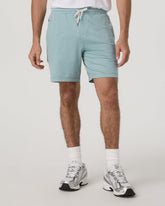 Men's Ponto Performance Short 7" Misty Blue Heather | Vuori for sale