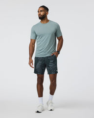 Kore Short Lined 7" Men's Black Leaves Athletic Shorts | Vuori online