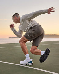 Sunday Performance Utility Short Classic Fit 8" Warm Grey Heather | Vuori outlet