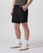 Cascade Crinkle Elastic Waist Short Classic Fit 8" Black | Vuori discount