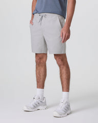 Cascade Crinkle Elastic Waist Short Classic Fit 8" Fog | Vuori outlet
