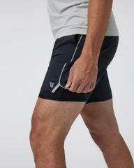 Trail Short 2.0 Black/Heather Grey Running Shorts | Vuori outlet