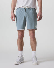 Banks Short Dusty Blue Slub Stripe Athletic Shorts | Vuori sale