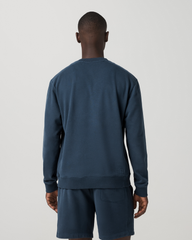 Cypress Vintage Crew Men's Ocean Blue Fleece Pullover | Vuori onsale