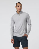 Ponto Half Zip Mock Neck Light Heather Grey | Vuori sale