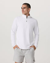 Ponto 1/2 Zip Mock Neck Men's White Mock Neck Top | Vuori online