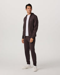 Ponto Full Zip Hoodie Men's Sangria Heather Hoodie | Vuori discount