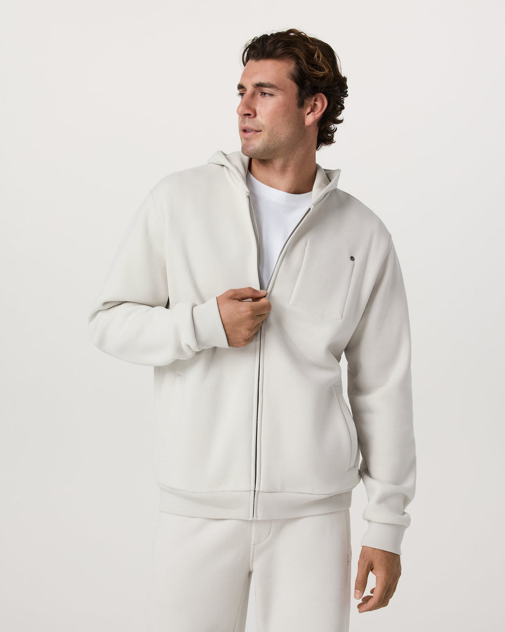 Seaside Full Zip 2.0 Men's Salt Full Zip Hoodie | Vuori online