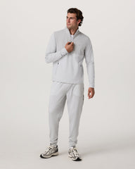 Sunday Element 1/2 Zip Men's Frost Grey Pullover | Vuori shop