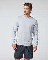 Ponto Performance Crew Men's Platinum White Pullover | Vuori for sale