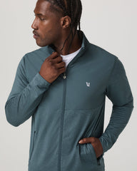 Sunday Element Track Jacket Men's Blue Sea Heather Jacket | Vuori onsale