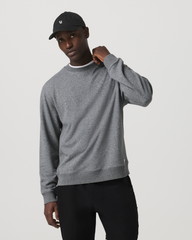 Cypress Vintage Crew Men's Heather Grey Fleece Pullover | Vuori onsale