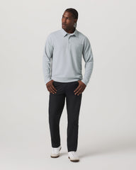 Long Sleeve Waffle Polo Men's Sea Fog Polo Shirt | Vuori for sale