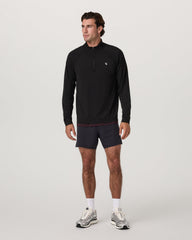 Clearview Seamless Quarter Zip Men's Black Long Sleeve | Vuori outlet