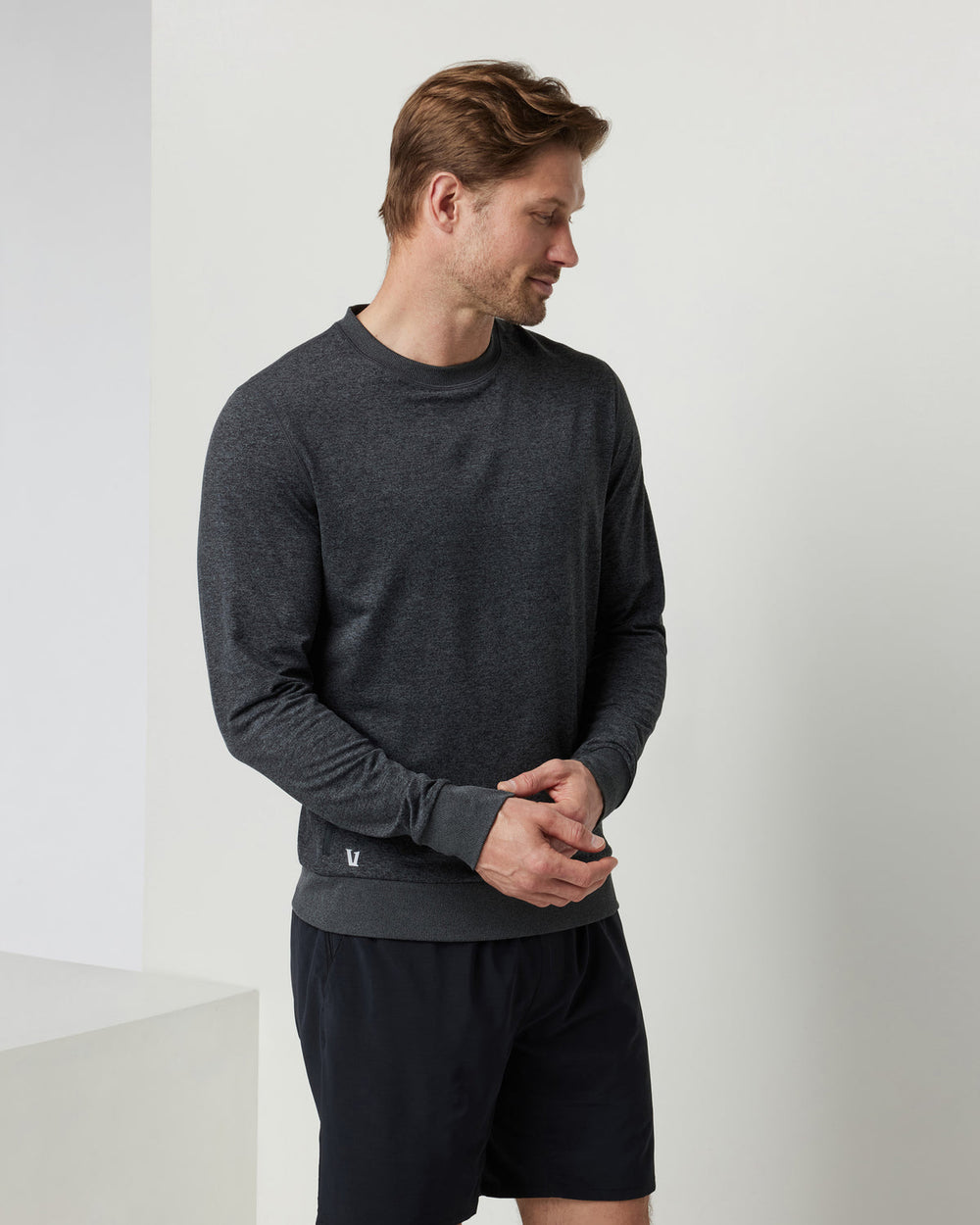 Ponto Performance Crew Charcoal Grey Crew Neck | Vuori shop