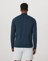 Clearview Seamless Quarter Zip Ocean Blue Long Sleeve | Vuori shop
