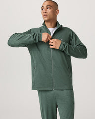 Men's Sunday Element Track Jacket Agate Green Heather | Vuori for sale