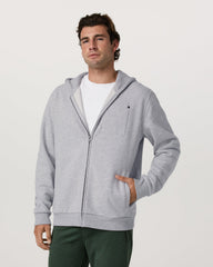 Seaside Full Zip 2.0 Men's Light Heather Grey Hoodie | Vuori for sale