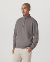 Seaside 1/2 Zip Classic Men's Cavern Grey Pullover | Vuori discount