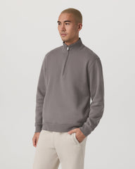 Seaside 1/2 Zip Classic Men's Cavern Grey Pullover | Vuori discount