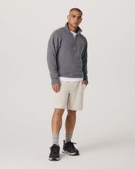 Beach Fleece 1/2 Zip - Relaxed Pinecone Heather Pullover | Vuori outlet