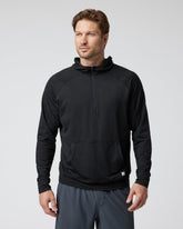 Ponto Performance Half Zip Hoodie Men's Black Half Zip | Vuori shop