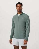 Clearview Seamless Quarter Zip Men's Marsh Long Sleeve | Vuori shop