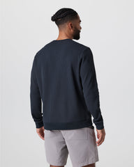 Jamestown Crew Men's Navy Waffle Crewneck | Vuori discount
