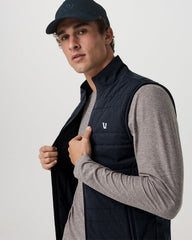 Sunday Insulated Hybrid Vest Ink Heather Training Vest | Vuori outlet