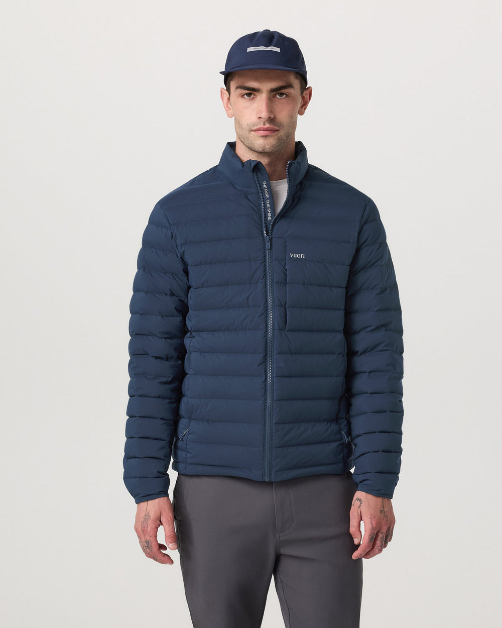 Men's Steadfast Insulated Full Zip Jacket Blue Coast | Vuori shop