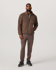 Alpine Fleece Full Zip Men's Elm Mock Neck Jacket | Vuori online