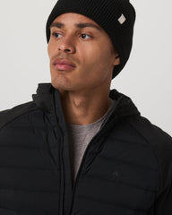 Steadfast Insulated Hybrid Men's Black Down Jacket | Vuori shop