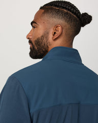 Aspen 1/2 Snap Men's Ocean Blue Mock-Neck Pullover | Vuori online