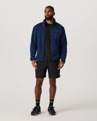 Alpine Fleece Full Zip Men's Blue Coast Mock Neck Jacket | Vuori for sale