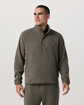 Aspen 1/2 Snap Men's Fleece Mock-Neck Pullover in Root | Vuori sale