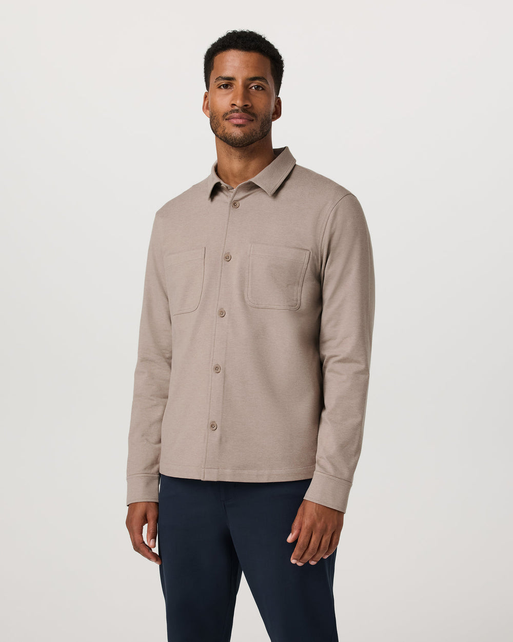 Coronado Shirt Jacket Men's Pumice Heather Shirt Jacket | Vuori for sale